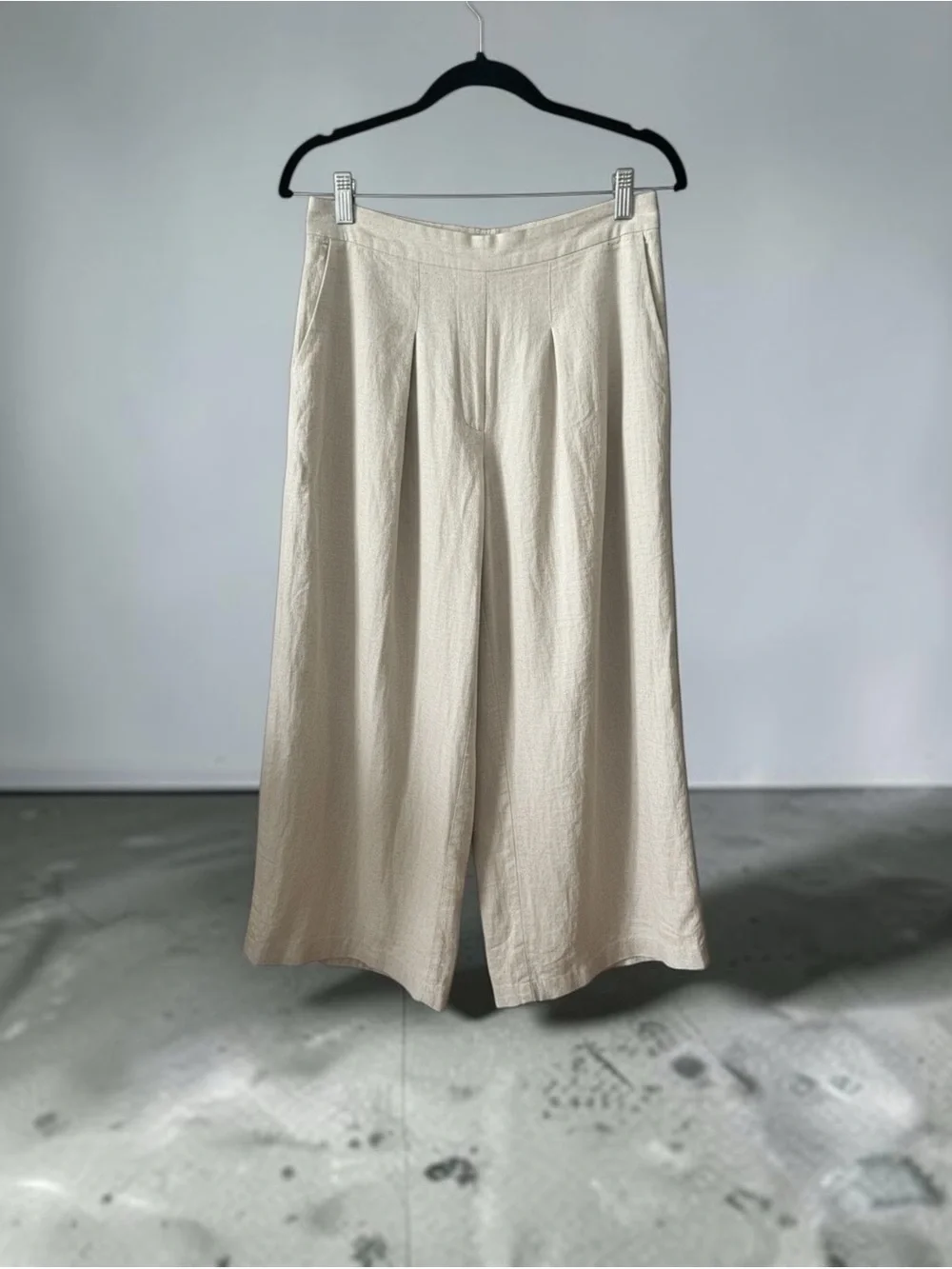 Banana Republic Linen cotton Blend Pleated Extra Wide-Leg Pants size 2
